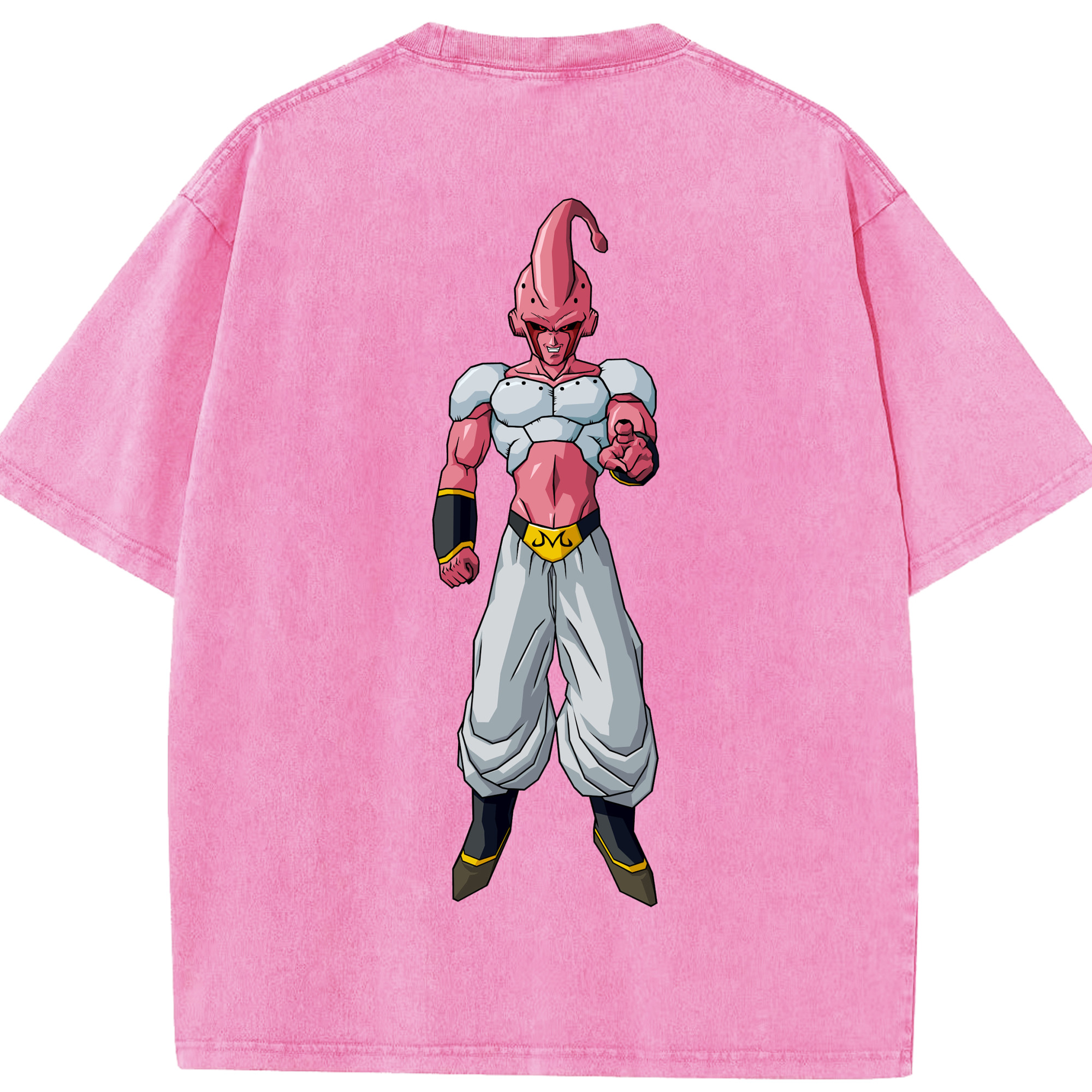 ドラゴンボール 魔人ブウ DRAGON BALL Majin Buu 綿100% ヴィンテージ風 半袖Tシャツ（背面プリント）